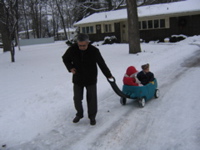 Of course grandpa pulled the wagon, we were heading to get pictures taken