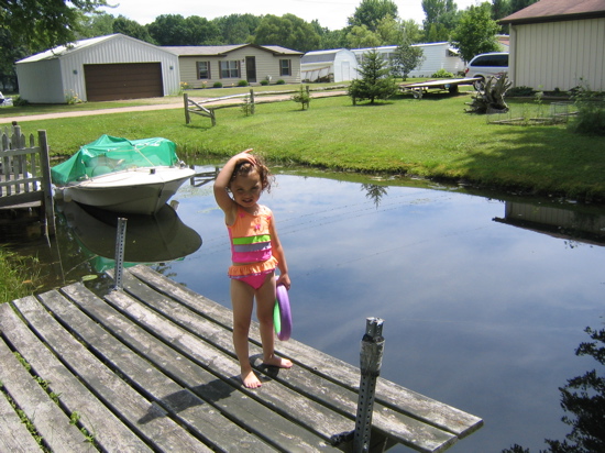 We went to the channel looking for fish. 