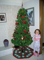 The Christmas Tree... next time she sees it there will be a lot of presents under it. 