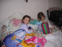 Then the girls had a slumber party.