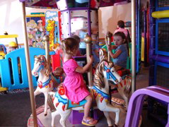 Valerie wanted to ride the "ponies"