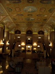 The famous Palmer House Hilton ceiling. 