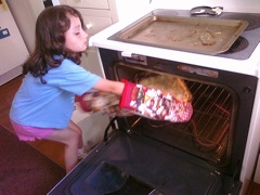 She ventured to put this one in the oven herself!