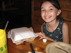The rolls were so good she crammed as many as she could into a to go box...