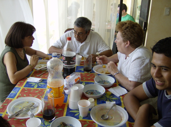 Of course the meals at the house will family didn't slow much. It was great. 