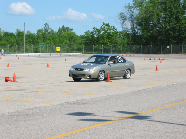 Hugging cones through the salom.